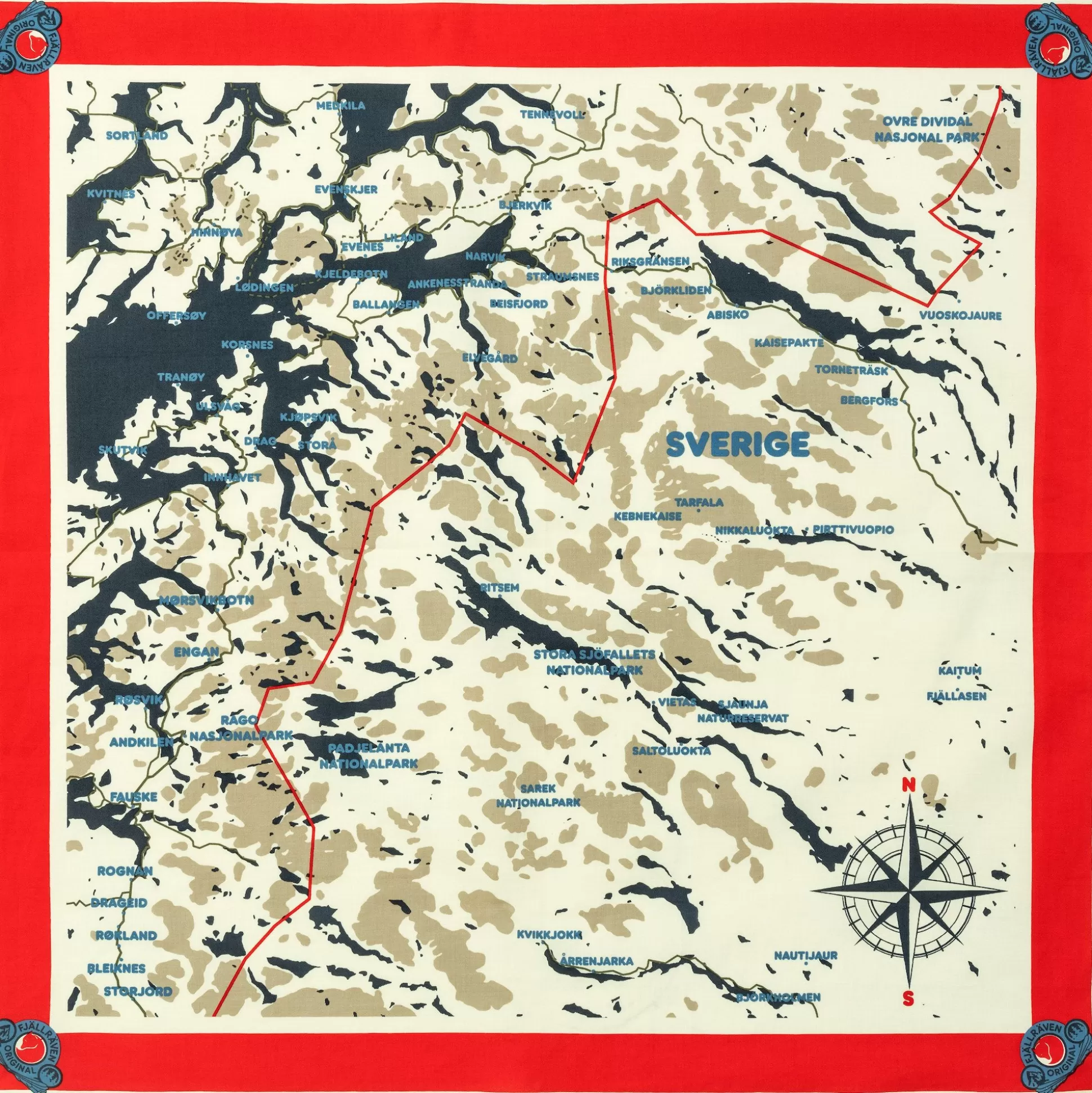 Swedish Classic Map Scarf<Fjällräven Best