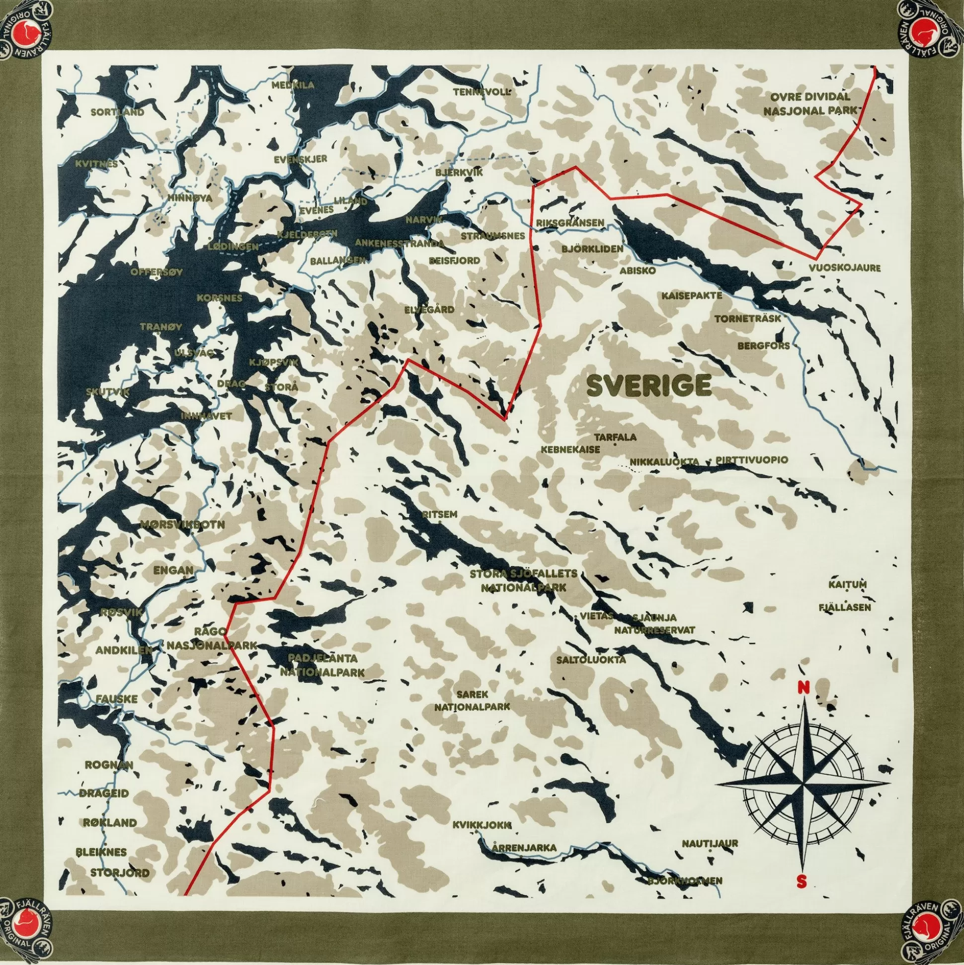 Swedish Classic Map Scarf<Fjällräven Best